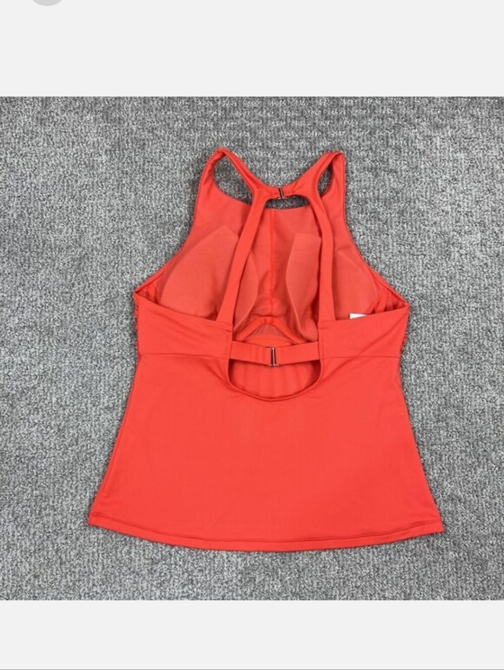 Athleta Tankini Swim Top Womens 38B/C Red Racerback Underwire Beach Travel Swim